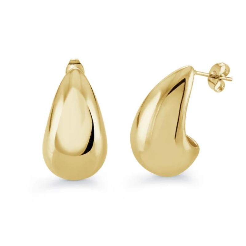 Veloria Collection 20mm Pointed Puff Drop Earrings
