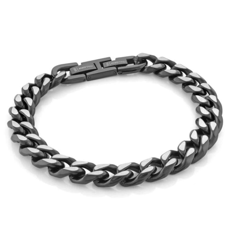 Italgem Black Stainless Steel Matte Finished Bracelet