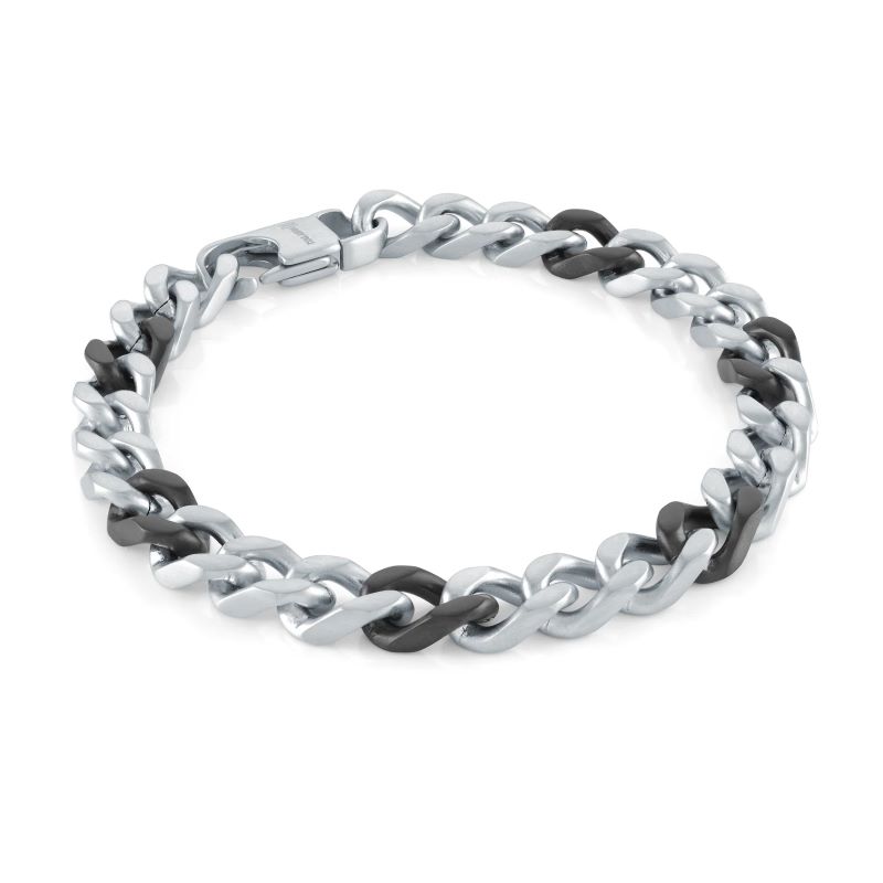 Italgem two tone curb link bracelet