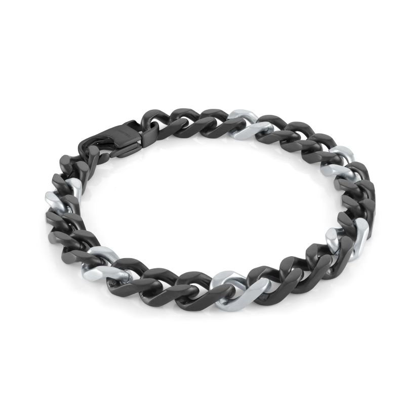 Italgem two tone curb link bracelet