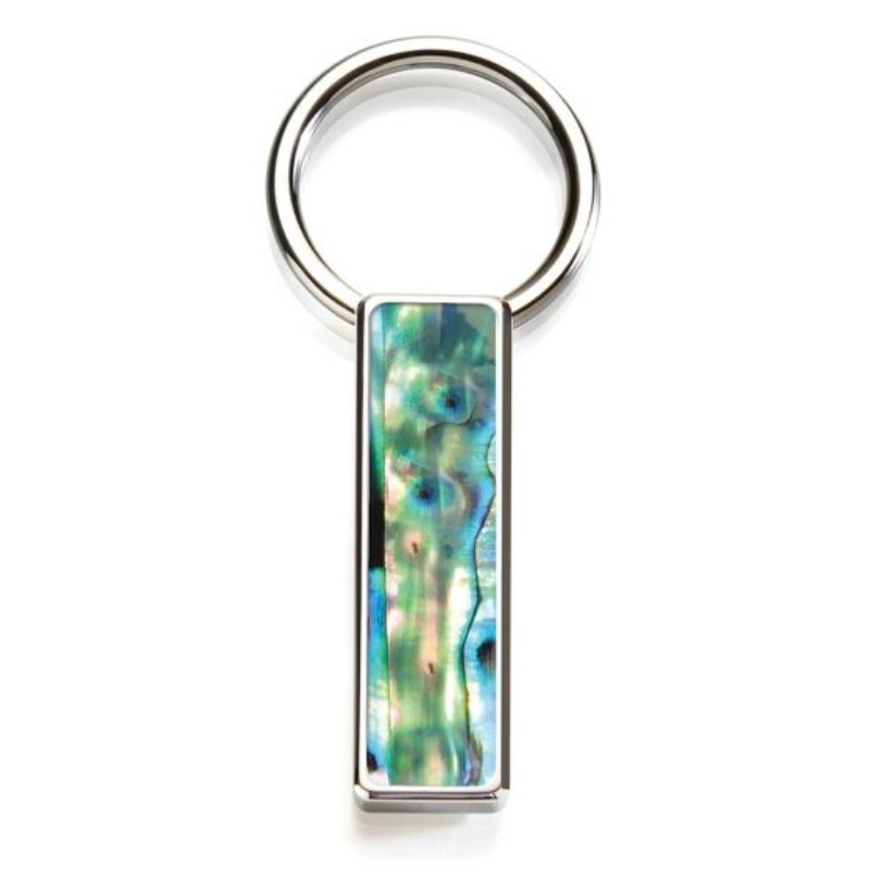 M-Clip Green Abalone Key Ring