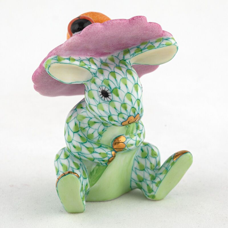 Herend Key Lime Bunny with Umbrella