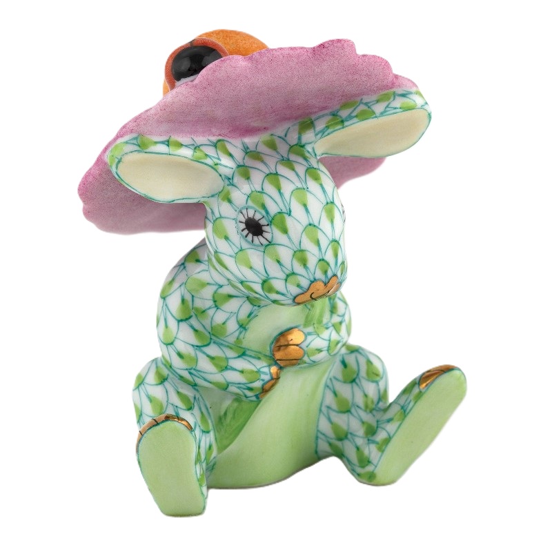 Herend Key Lime Bunny with Umbrella