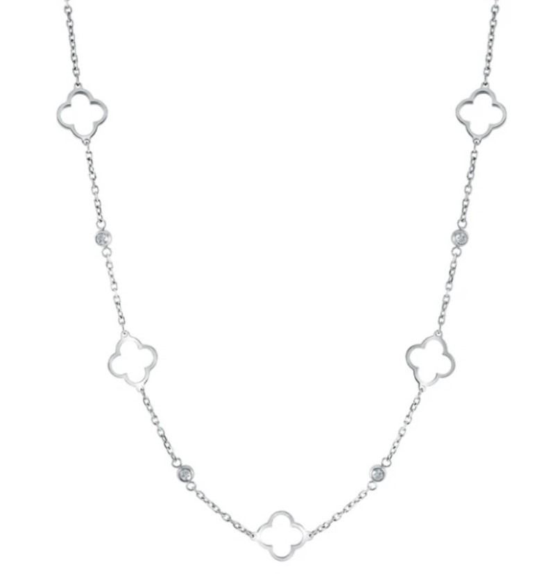 Veloria Collection Clover CZ Necklace Veloria Collection Clover CZ Necklace