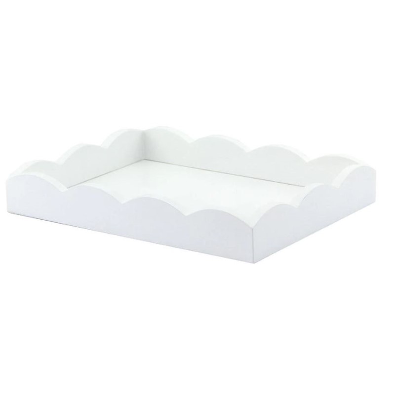 White scalloped tray 11 x 8