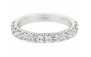 Estate Martin Flyer Platinum Flyerfit Micropave Diamond Wedding Band