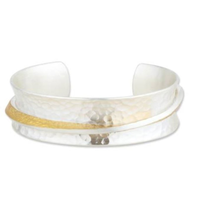 17mm Wide Lika Behar Hammered Twist Open Cuff Bracelet