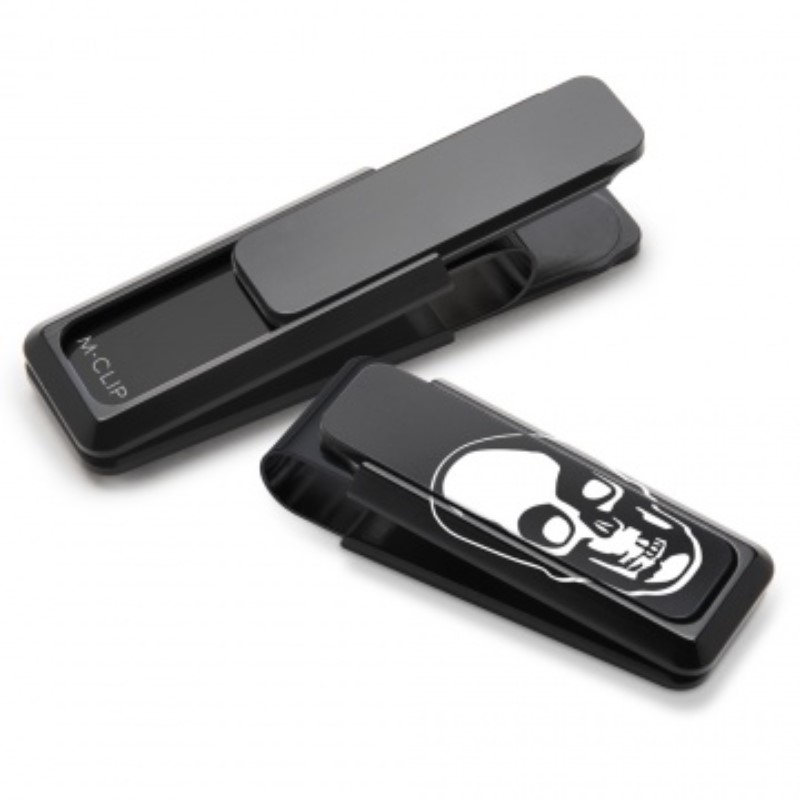 M-Clip Black Skull Money Clip