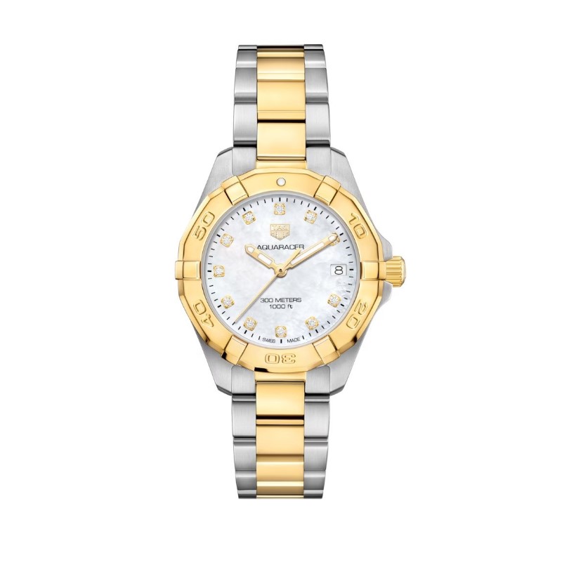 Aquaracer 300M Steel and Gold Quartz Watch