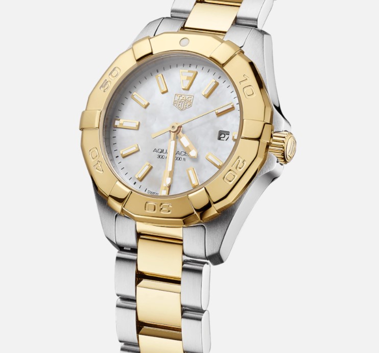 Aquaracer 300M Steel and Gold Quartz Watch