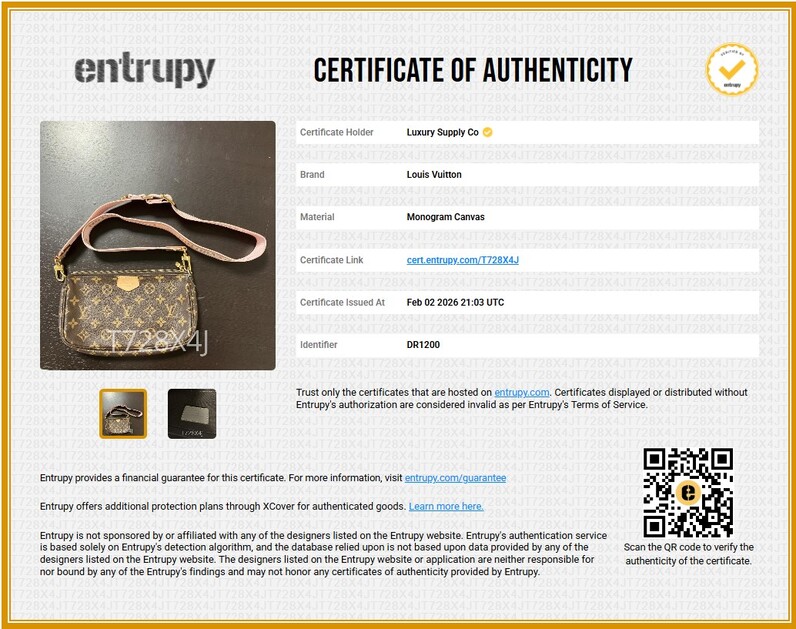 FINAL SALE  Louis Vuitton Monogram Multi Pochette Accessoires  Fashioned from Monogram canvas with a mini Monogram pattern on the sides of the two pochettes  it has both a removable gold-tone chain and an adjustable Louis Vuitton inscribed Jacquard strapf