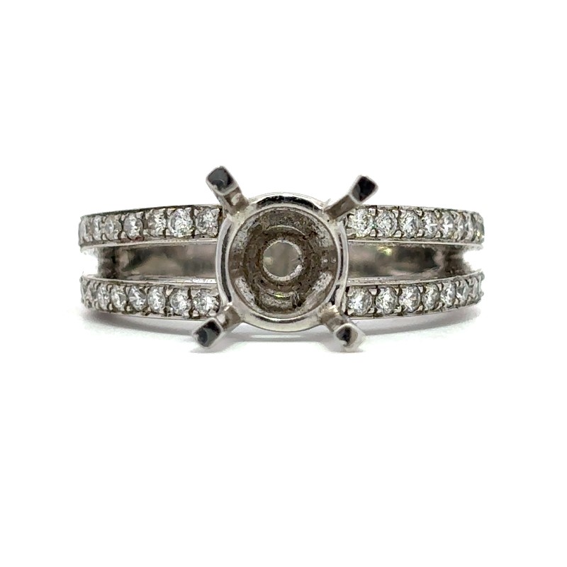 Platinum Diamond Semi Mount Ring