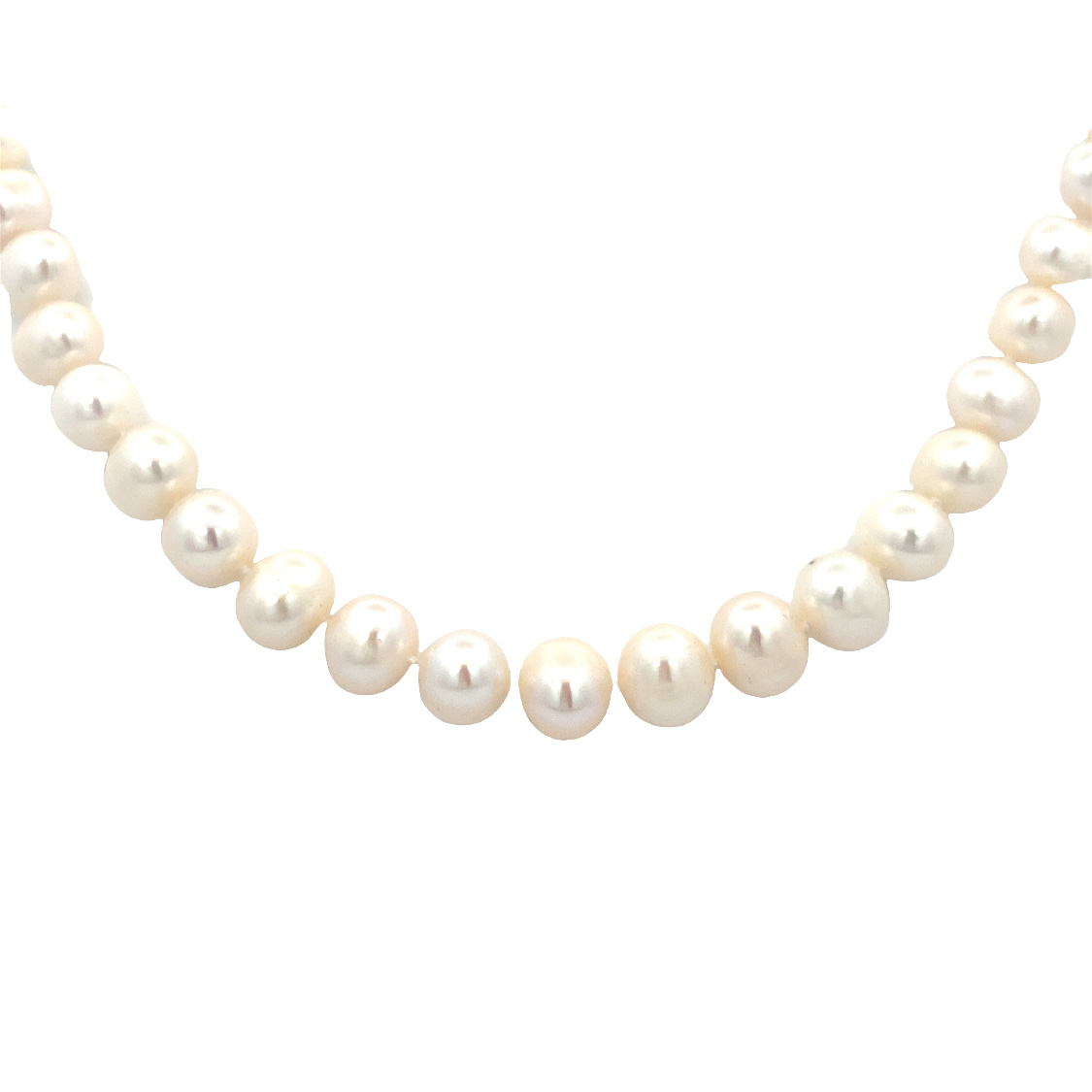 Sterling Silver Freshwater Pearl Necklace Measuring 20 Inches