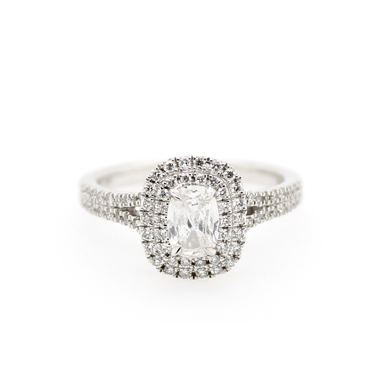 Henri Daussi 14 Karat White Gold  Diamond Ring