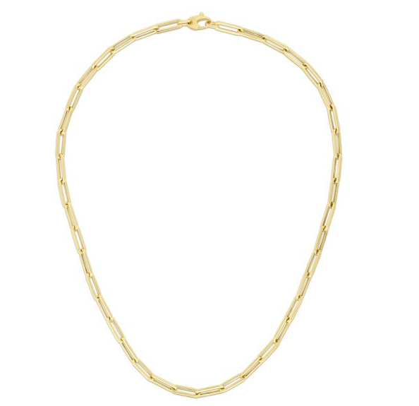 4.2mm Polished Paperclip Chain Necklace