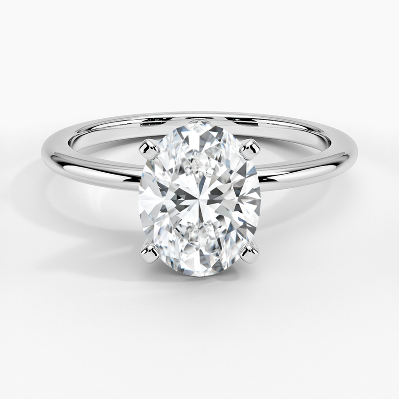 2.0ct Oval Diamond Solitaire Engagement Ring