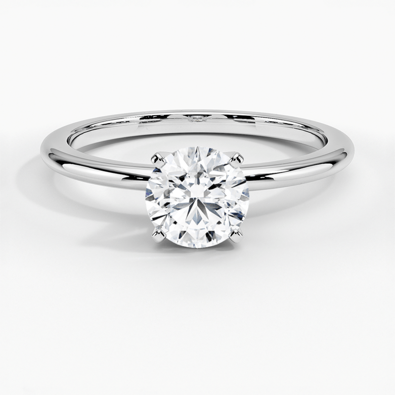 .70ct  RB  SI2  J     14 Karat White Gold Round Brilliant GIA Diamond Solitaire Ring