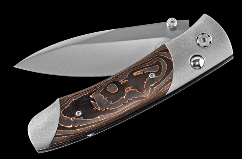 William Henry Titanium Pocketknife With Carbon Fiber