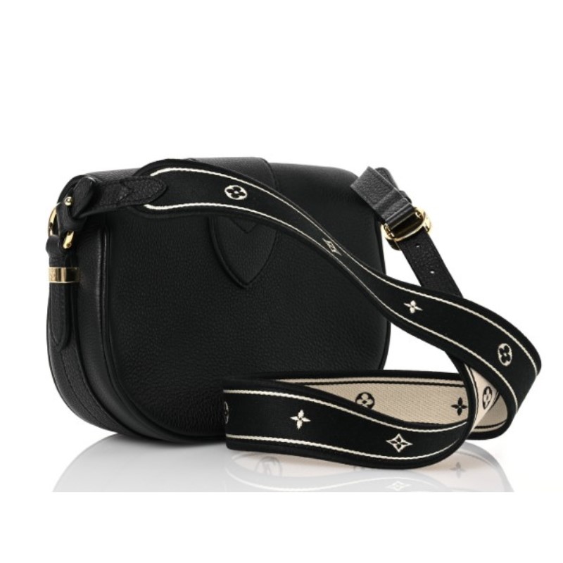 Louis Vuitton Grained Calfskin LV Pont 9 NeufSoft PM Crossbody Bag in Black