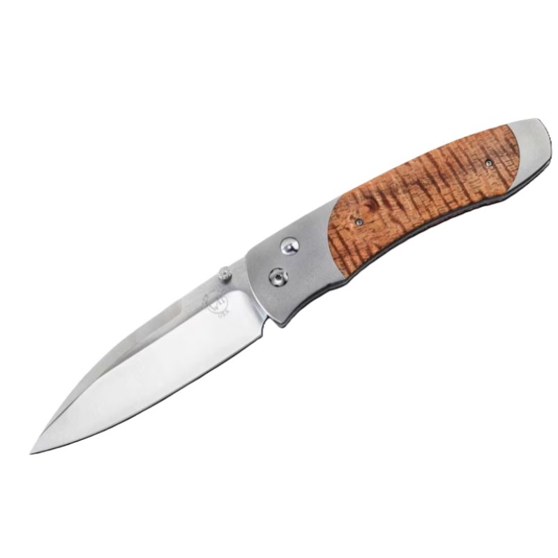 William Henry Titanium and Koa Wood Folding Knife