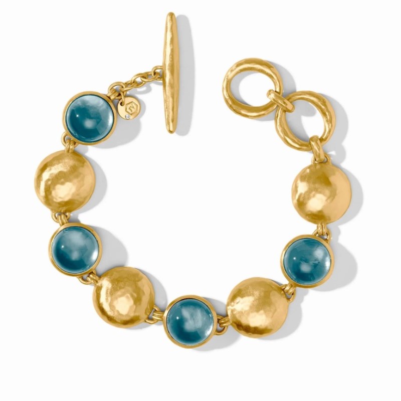 Julie Vos Solara Stone Bracelet in Iridescent Tanzanite Blue