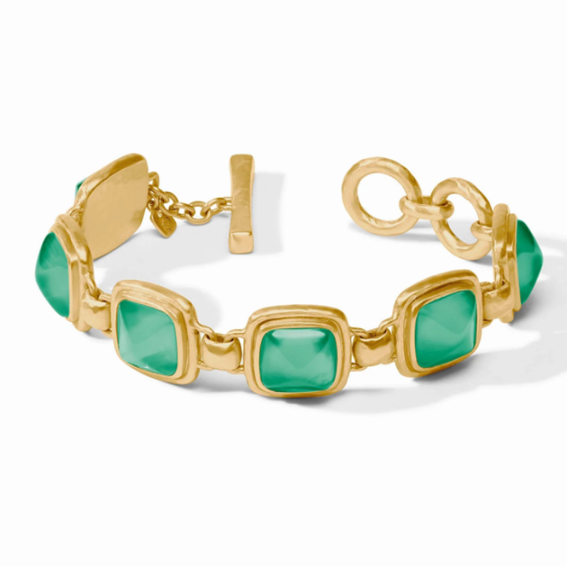 Julie Vos Emerald Green Sahara Stone Bracelet