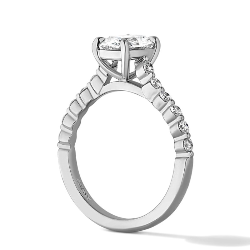 Henri Daussi GIA Certified Single Prong Engagement Ring