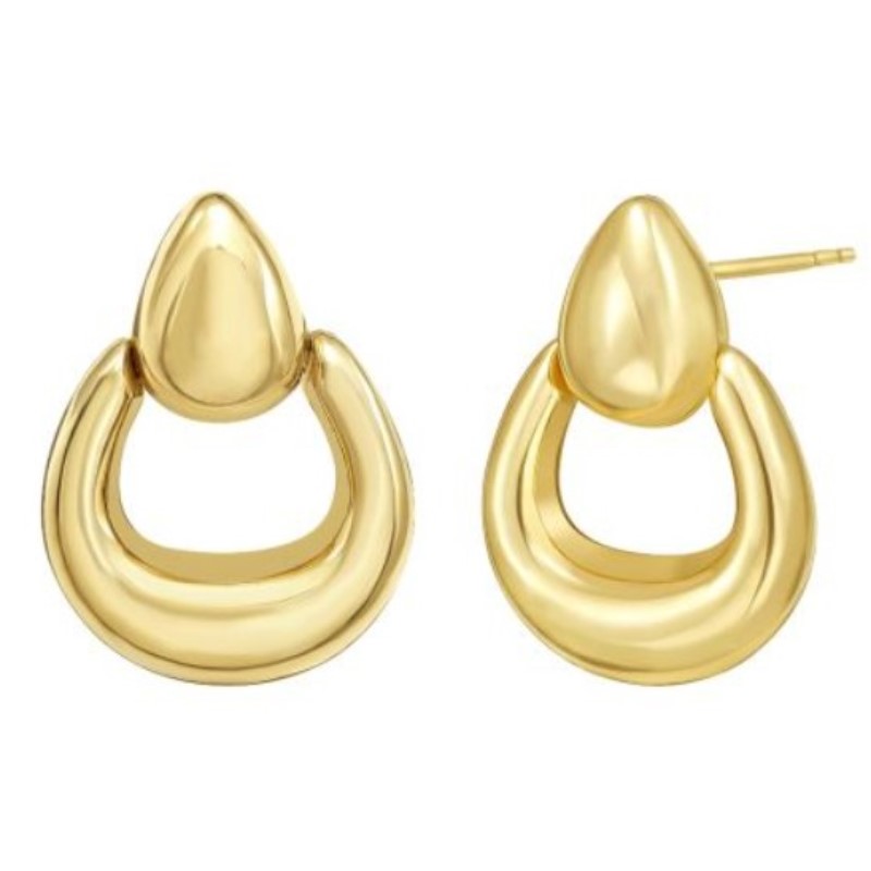 Sculpted Door Knocker Earrings