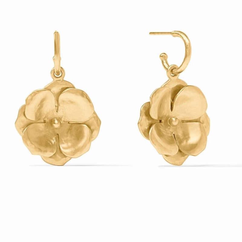 Julie Vos Bloom Hoop & Charm Earring