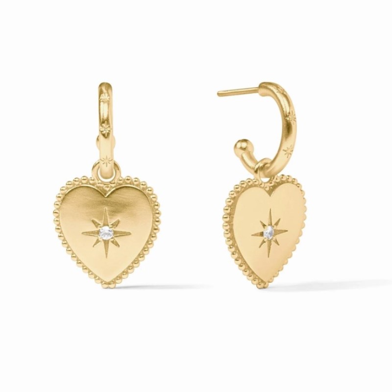 Julie Vos Heart Hoop & Charm Earring