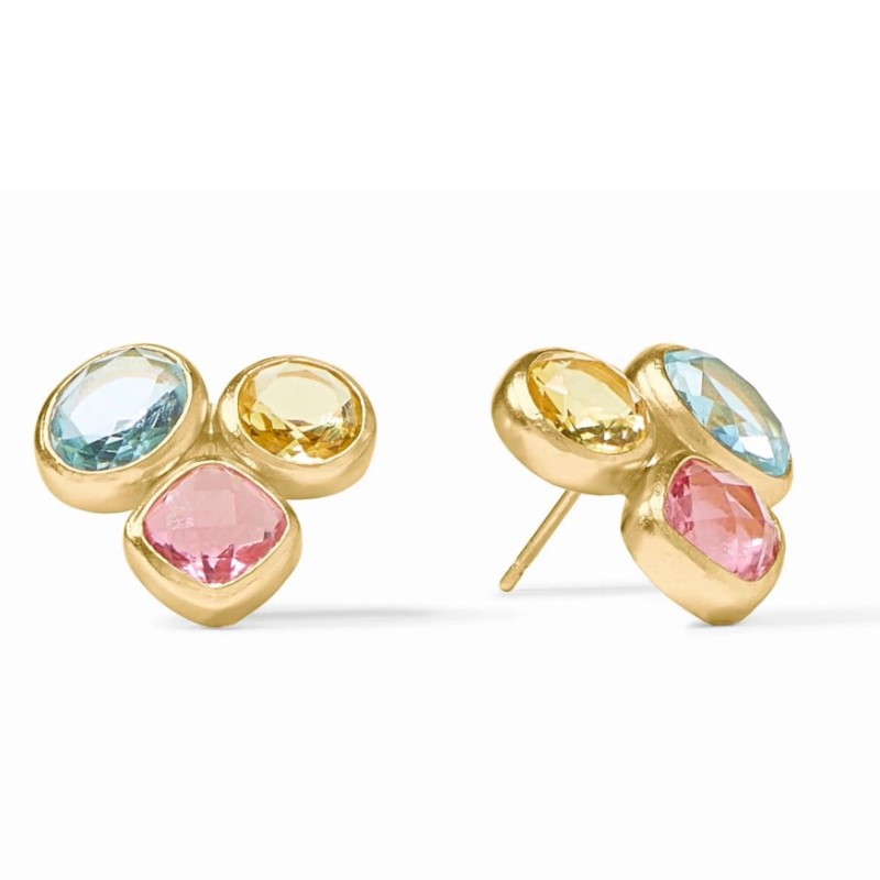 Julie Vos Kaleidoscope Multi-Stone Statement Stud