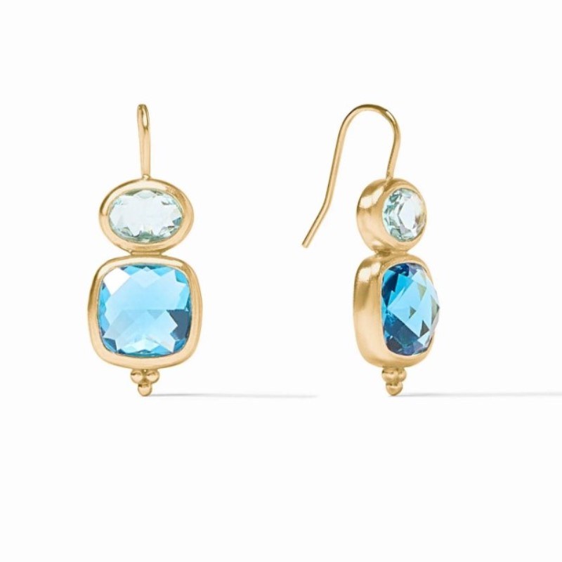 Julie Vos Kaleidoscope Earring in Bahamian Blue