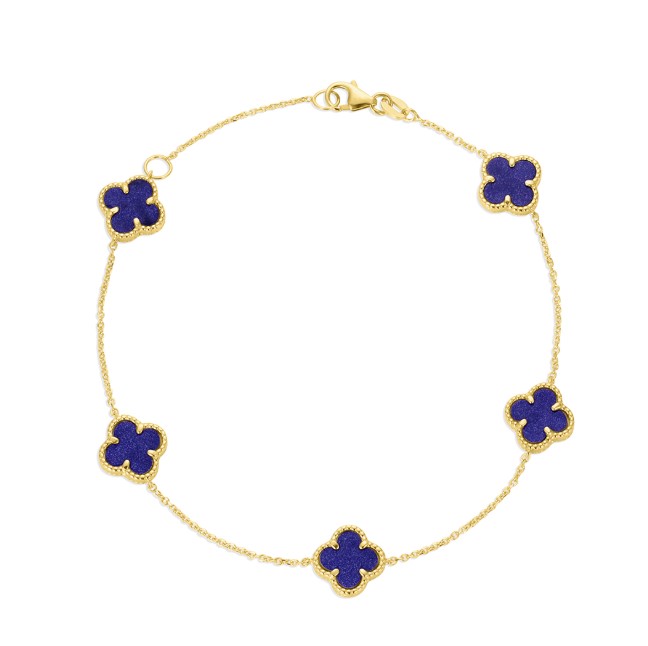 Lapis Multi Clover Bracelet