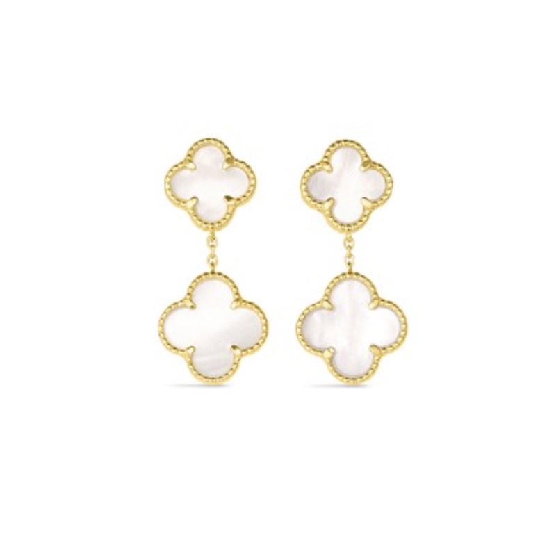 Mother of Pearl Clover Dangle earrings