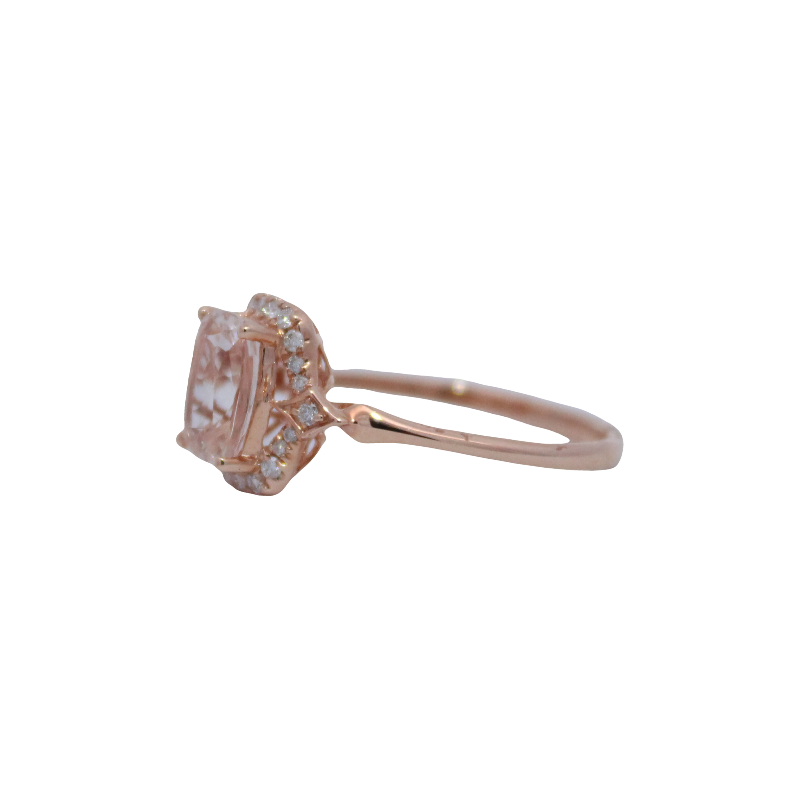 Morganite And Diamond Ring