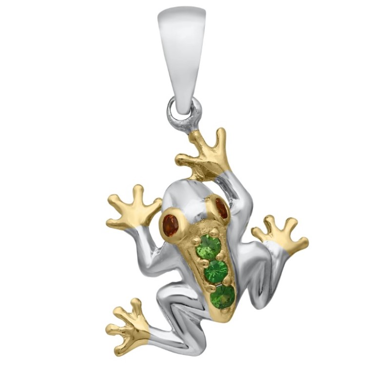 Tsavorite Frog Pendant Necklace Tsavorite Frog Pendant Necklace