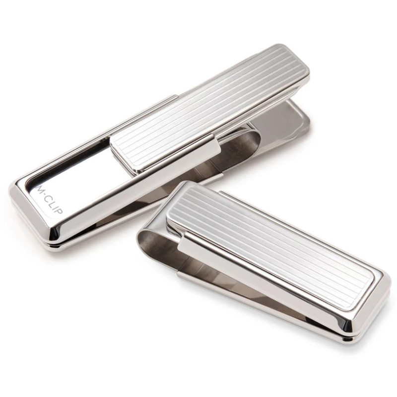 M-Clip Monterey Rhodium Channeled Slide Money Clip