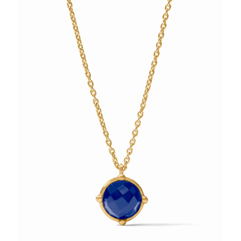 Julie Vos Sapphire Blue Honeybee Solitaire Necklace
