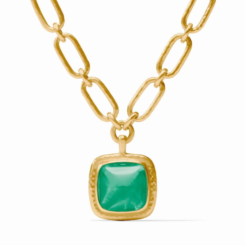 Julie Vos Emerald Green Sahara Statement Necklace