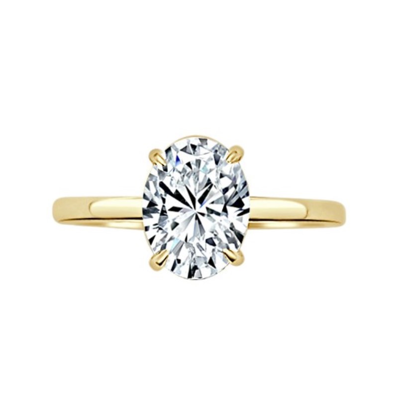 1.0ct Oval Diamond Solitaire Engagement Ring