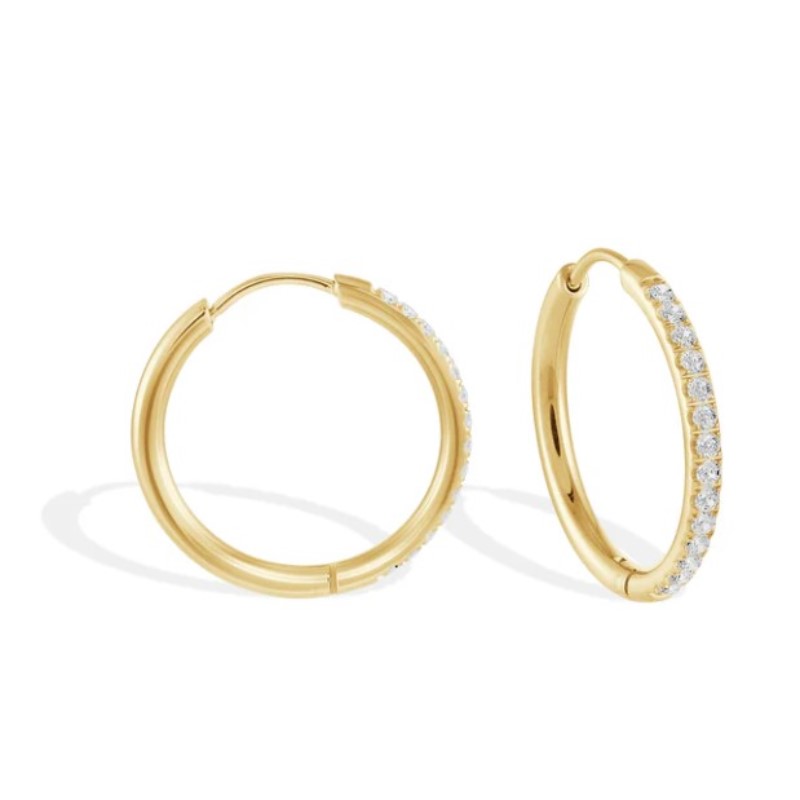 Veloria Collection 22mm Eternity Cz Hoop Earrings
