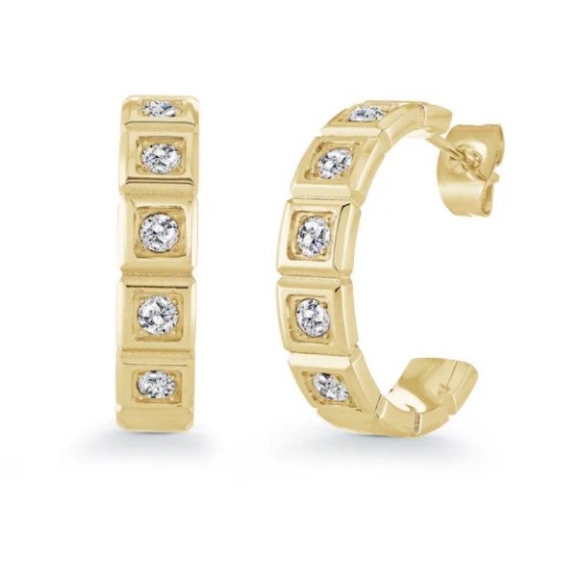 Veloria Collection Cz Moon Hoops