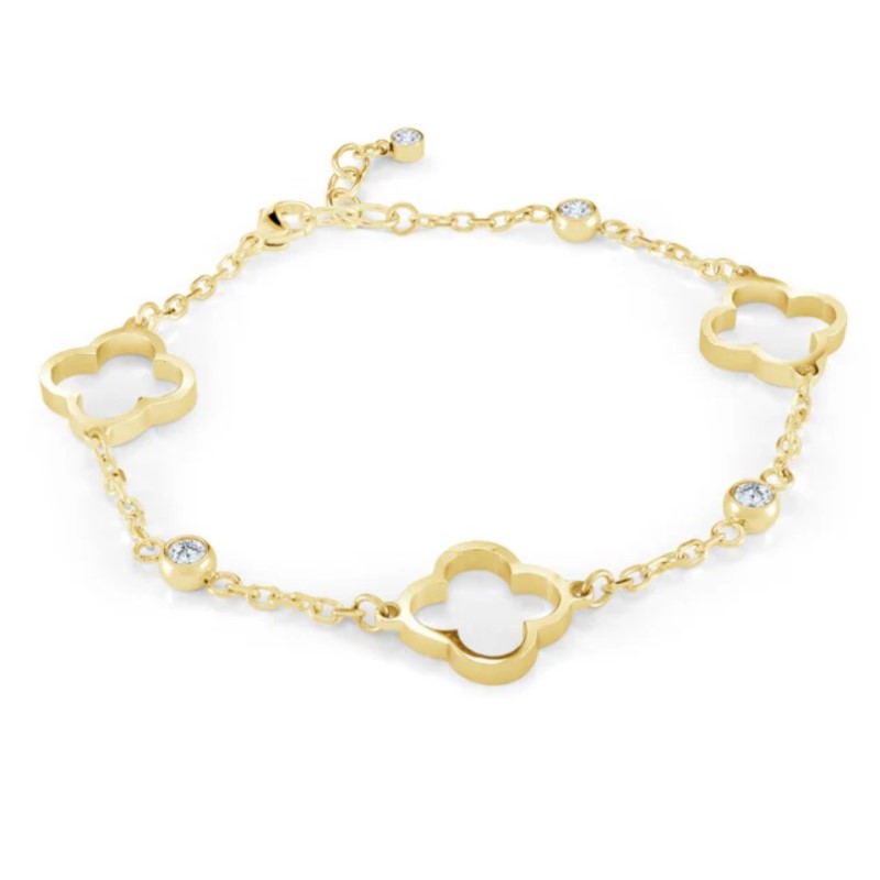 Veloria Collection Clover CZ Bracelet