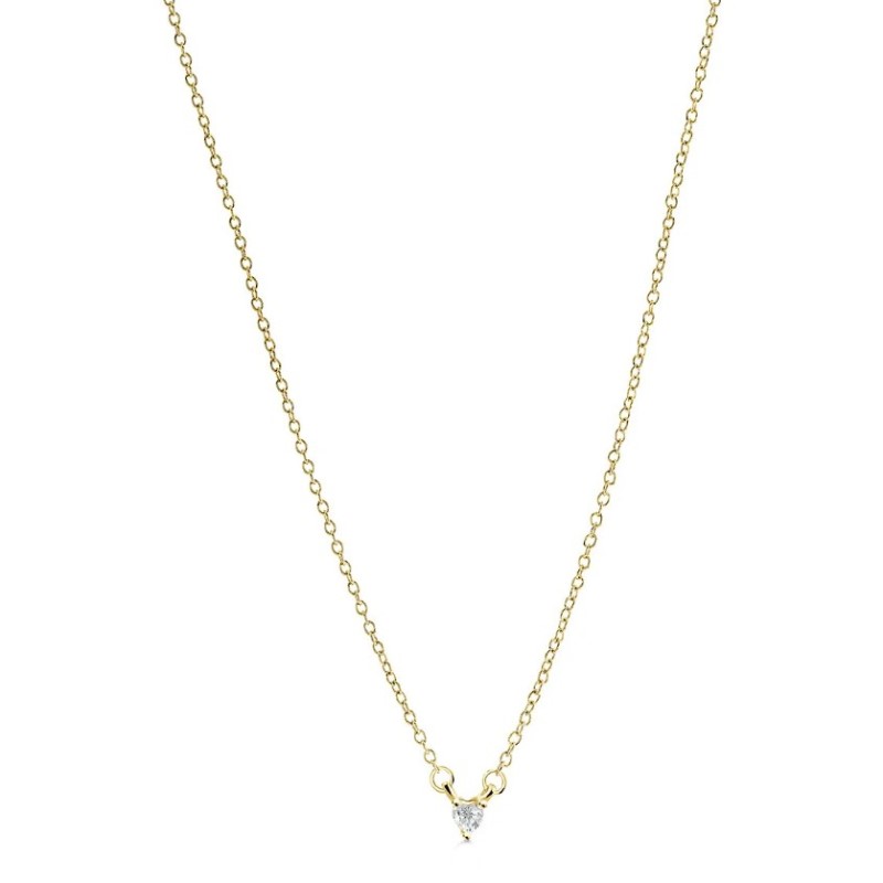 Veloria Mini Collection CZ Heart Necklace
