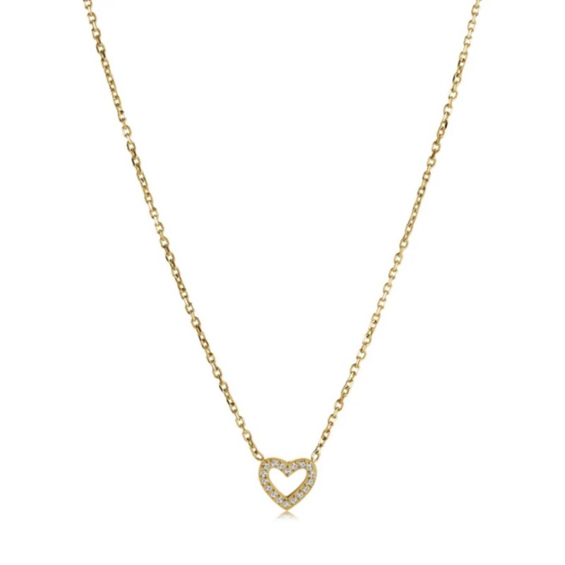Veloria Collection CZ Cutout Heart Necklace Veloria Collection CZ Cutout Heart Necklace