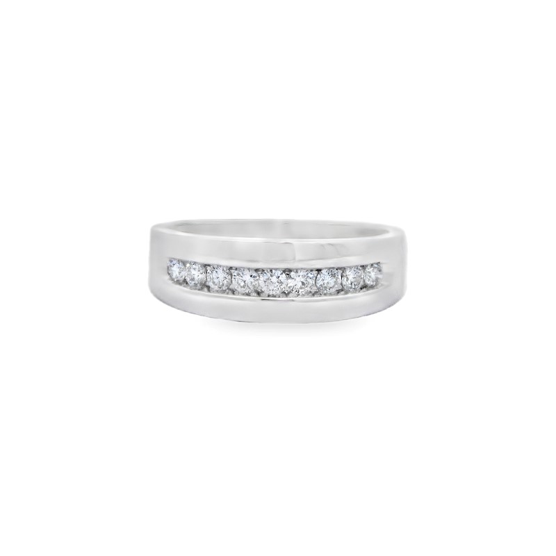 Channel Set Diamond Wedding Band