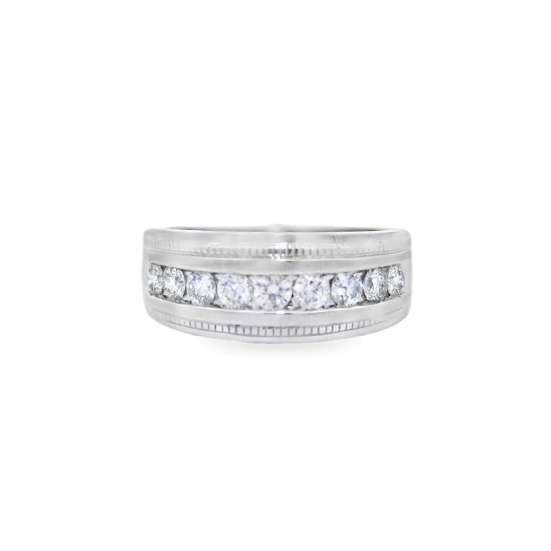 Channel Set Diamond Wedding Band