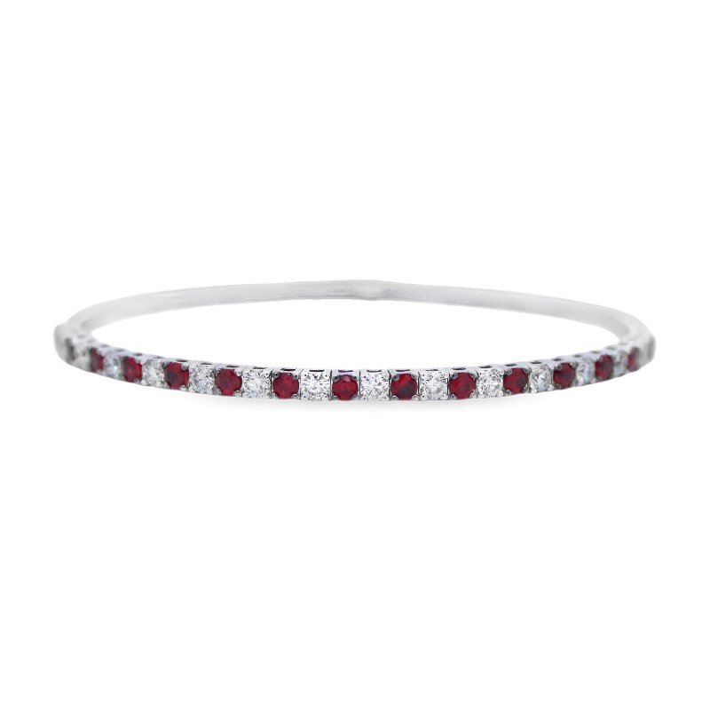 Diamond And Ruby Flexible Bangle Diamond And Ruby Flexible Bangle