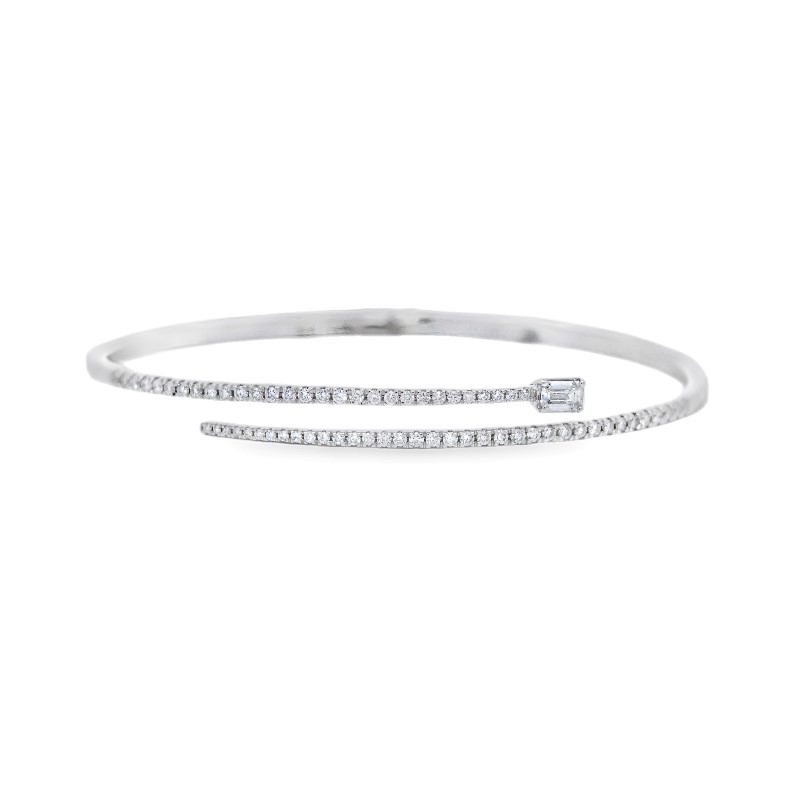 Diamond Hinged Bypass Bangle Diamond Hinged Bypass Bangle