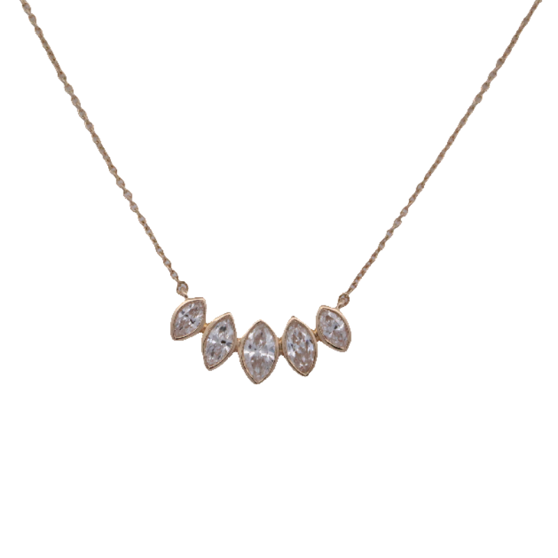 Marquise Diamond Smile Necklace